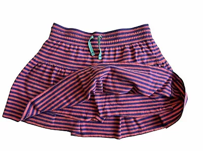 SZ 13-14 Mini Boden Skort Shorts Stripes Purple Stretch Cotton Johnnie B Girls • $9