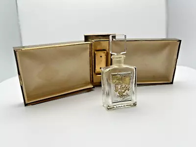 Vintage GREAT LADY Empty Perfume Bottle EVYAN Gold Metal Hinged Box • $8