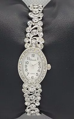 Ladies Xanadu Dress Stunning Statement Oval Crystals Bracelet Analog Watch L1 • $22.99