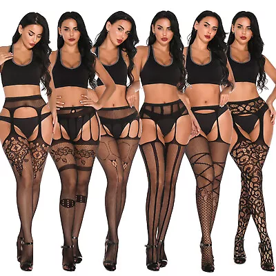 Women's Fishnet Thigh-High Stockings Tights Suspender Pantyhose Stocking Hosiery • $3.78