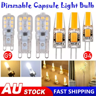 G4 G9 Dimmable LED COB 3W 6W Light Bulb Capsule Lamp Replace Halogen Bulb 12V AU • $28.99