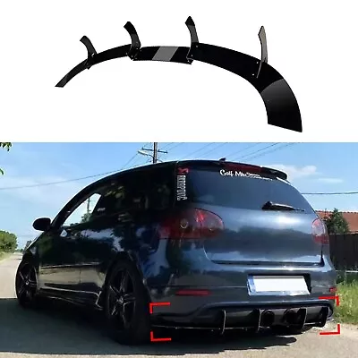 Rear Bumper Diffuser Lip Cover Shark Fin For VW Golf 5 MK5 R32 2005-2008 2006 MO • $50.76