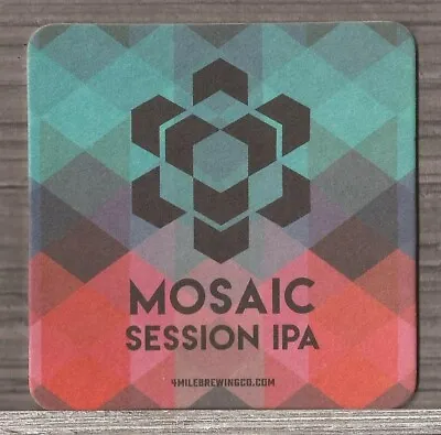 Four Mile Brewing Company Mosaic Session IPA Beer Coaster Victoria BC-SQ21 • $2