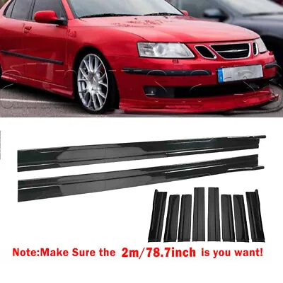 78.7'' Glossy Side Skirt Rocker Panel Splitter Lip For Saab 9-3 9-5 2000-2011 • $49.95