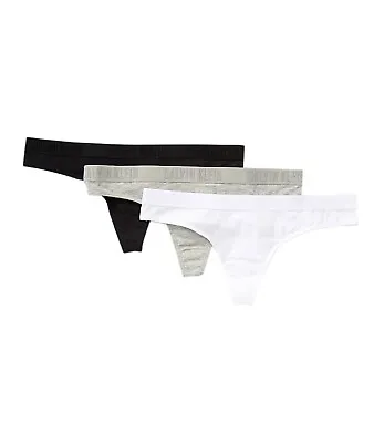 Calvin Klein Size L Thongs 3 Pack Ck Underwear Knickers Carousel Logo Waistband • £27