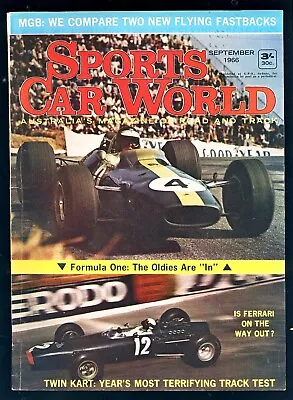 SPORTS CAR WORLD September 1966 - MGB Fastback Hardtops Prince Skyline GT Lynx • $16.93