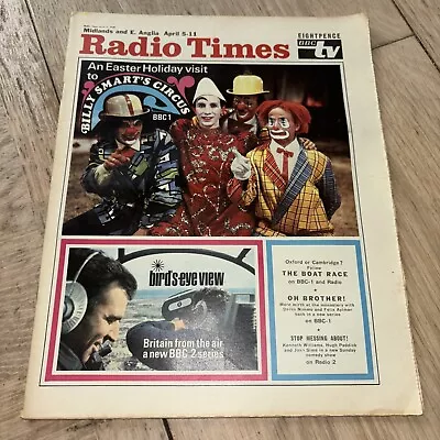 Radio Times. Billy Smarts Circus. 5-11 April 1969. Midlands & E Anglia • £3