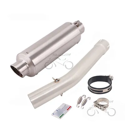 Slip For Yamaha YZF R6 1998-2005 Modified Exhaust Mid Tail Pipe Muffler 380mm • $137.38