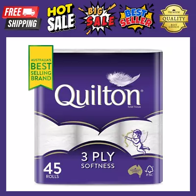 Quilton 3 Ply Toilet Tissue 9 Pack Free & Fast Shipping • $29.99