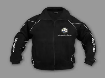 New Mens Fleece Jacket Mercedes AMG Clothing With High Quality Embroidered Logos • £58.68