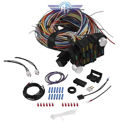 21 Circuit Wiring Harness For Chevy Ford Hotrods Universal Extra Long Wire • $67.97