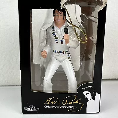 Kurt Adler Elvis Presley Christmas Ornament Singing Microphone New In Box • $8