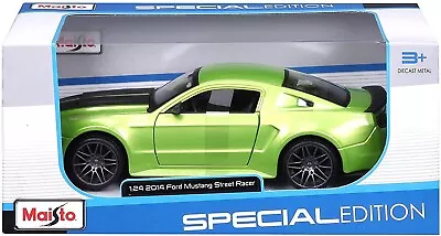 2014 Ford Mustang Street Racer Metallic Light Green 1:24 Model Car By Maisto • $49.95