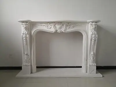 French Style Carved  Marble Fireplace Mantel - Jx17 • $4500