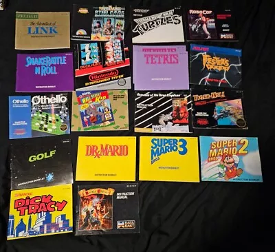 NES Mixed Manuals & Inserts Only Lot   • $50