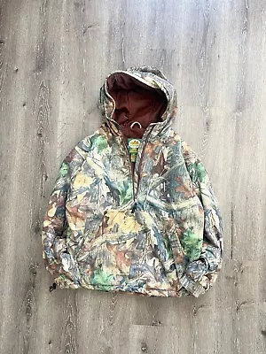 Cabela's Dry-Plus Heavy Fleece Half Zip  Hooded Camouflage Jacket REG Sz XL • $85