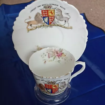 Antique Foley Victorian 1897 Queen Victoria Longest Reign China Cup And Saucer.  • £25