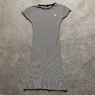 Woman’s Volcom Sweater Dress XL Blk& White Striped Maxi Knitted Cap Sleeve • $25