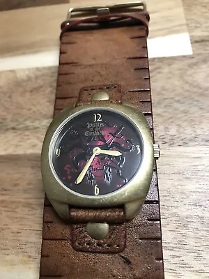 $49.97 • Buy Disney Pirates Of The Caribbean Fossil Watch Leather LL1015 Dead Mans Chest Rare