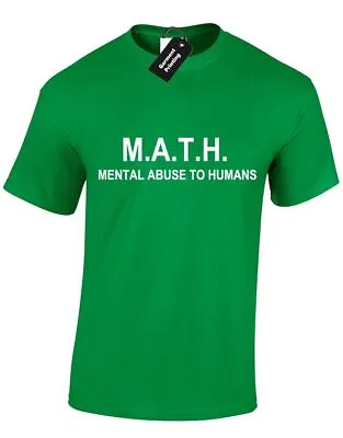 Math Mental Abuse Mens T Shirt Funny New Quality Design Joke Premium Geek Nerd • £8.99