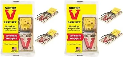 VICTOR Easy Set Wood Mouse Trap Color Tan LOT OF PACK Select Your Pack • $59