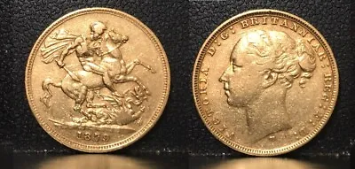 1879-m Early Dated An Exquisite English Gold Sovereign Queen Victoria Young Head • $639.99