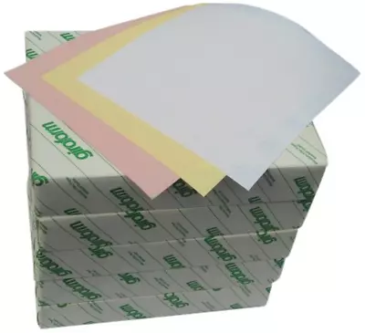 Carbonless Paper 3-Part Reverse 5 Reams / 2505 Sheets (835 Sets) Pink / Canary / • $186.61