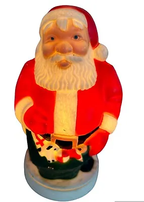 VTG Christmas 1950'S USALITE ILLUMINATED JOLLY SANTA Blow Mold LAMP 7.5” Tested • $69.88