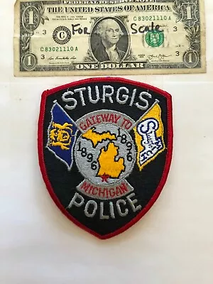 Sturgis Michigan Police Patch Un-sewn Great Condition   • $10.75