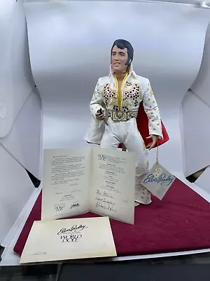 Elvis Presley Aloha Hawaii World Doll #267/750 & Authentic Last Concert Ticket • $2450