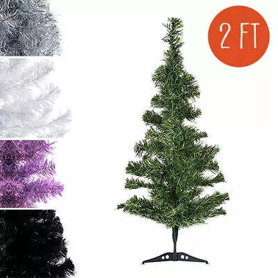 2ft Small PVC Artificial ChristmasTree Unlit Multiple Colors Size S US Seller ! • $12.50