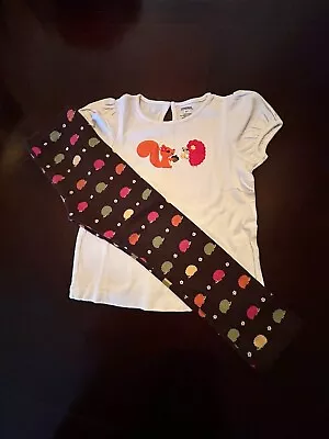 Gymboree Fall For Autumn Squirrel Hedgehog Tee Hedgehog Leggings Outfit 5t • $39.99