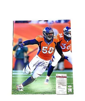 Von Miller Denver Broncos Signed Autograph 16x20 Photograph Rushing JSA Witnesse • $229