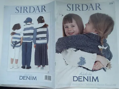 Sirdar Childrens Knitting Pattern Booklet  Kids In Denim 18 Double Knit  Designs • £2.49