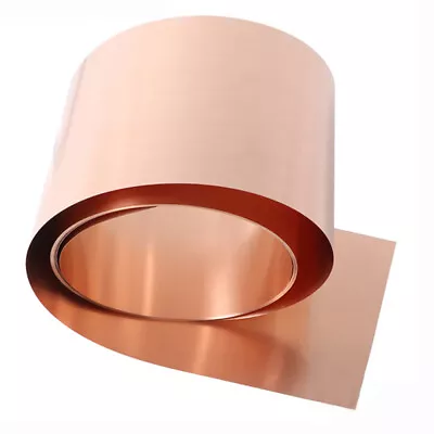 0.01mm - 1.0mm Pure Copper Sheet Plate Copper Foil Copper Sheet Metal Foil Roll • $358.50