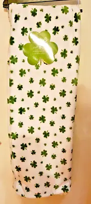 St. Patrick's Day Plush Throw Blanket Irish Lucky Shamrock Home Marlo Lorenz NEW • $32