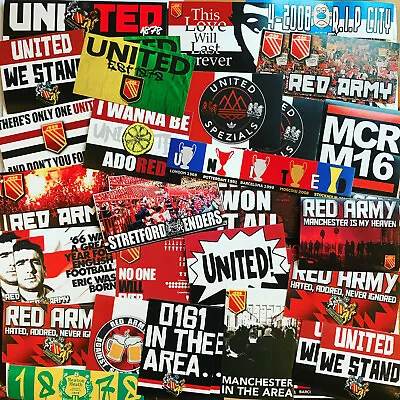 100 X United Ultra Style Stickers Inspired By Manchester Man Utd Poster Utd Cap • £13.99
