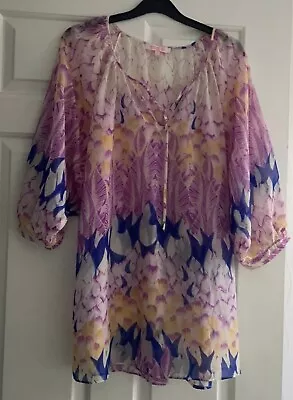 £12.95 • Buy Matthew Williamson Sheer Kaftan Cover Up Multi Boho 18