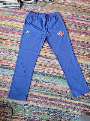 VIntage 90s Starter New York Knicks Track Suit Warm Up Pants Size L NBA RARE! • $100