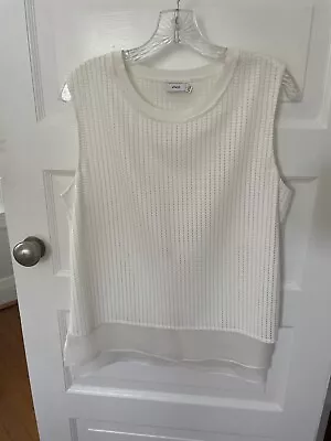 Vince Ivory Textured Tank Layer Blouse Size Large • $44