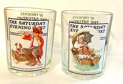 Norman Rockwell Glassware The Saturday Evening Post Collection 2 Glasses • $6.96