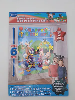 Disney MICKEY MOUSE Clubhouse Giant Scene Setter Birthday Party Photo Backdrop • $10