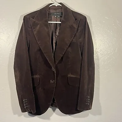 Zara Woman Corduroy Jacket Size 10 Brown Blazer 2 Button Pockets Long Sleeves • $24.95