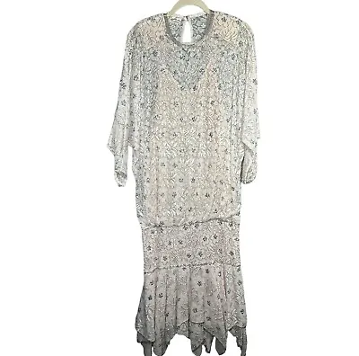 Vtg  Flapper Style JUDITH ANN CREATIONS EMBELLISHED Drop Waist Beaded Dress M • $85.93