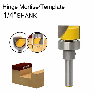 £8.69 • Buy 1/4 Inch Shank Hinge Mortise Template Router Bit Woodworking Milling Cutter