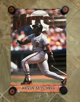 Vintage San Francisco Giants Kevin Mitchell Costacos Brothers Baseball Poster • $30