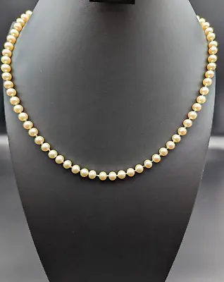 MONET Signed Faux Pearl Necklace 30  8mm Gold Snap Closure 63.3g Vintage • $10