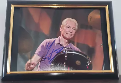 Charlie Watts -  Hand Signed Photo - With Coa Photo Framed Rolling Stones • $160