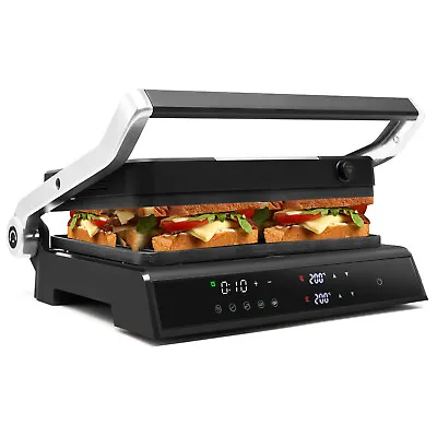 $99.95 • Buy Panini Press Grill Sandwich Maker 5 Auto Modes W/ Non-Stick Double Sided Plates