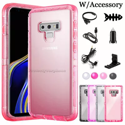 For Samsung Galaxy Note 9 Heavy Duty Clear Case Shockproof Cover W/ Accessories • $10.99